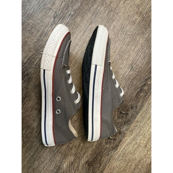 CONVERSE ALLSTAR Boat Style Sneakers Gray Canvas Youth 3 Women’s 5.5 - Picture 4 of 12